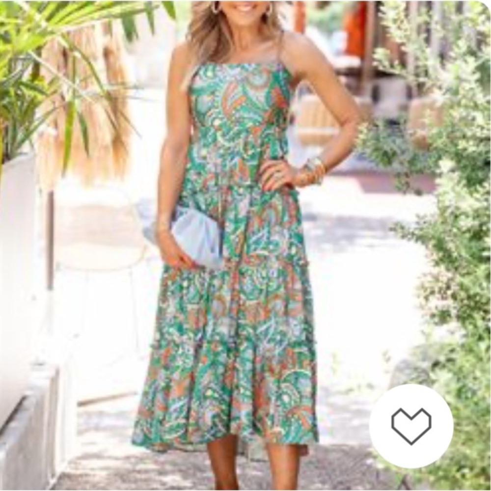 NWT Avara Colorful Paisley Sundress L